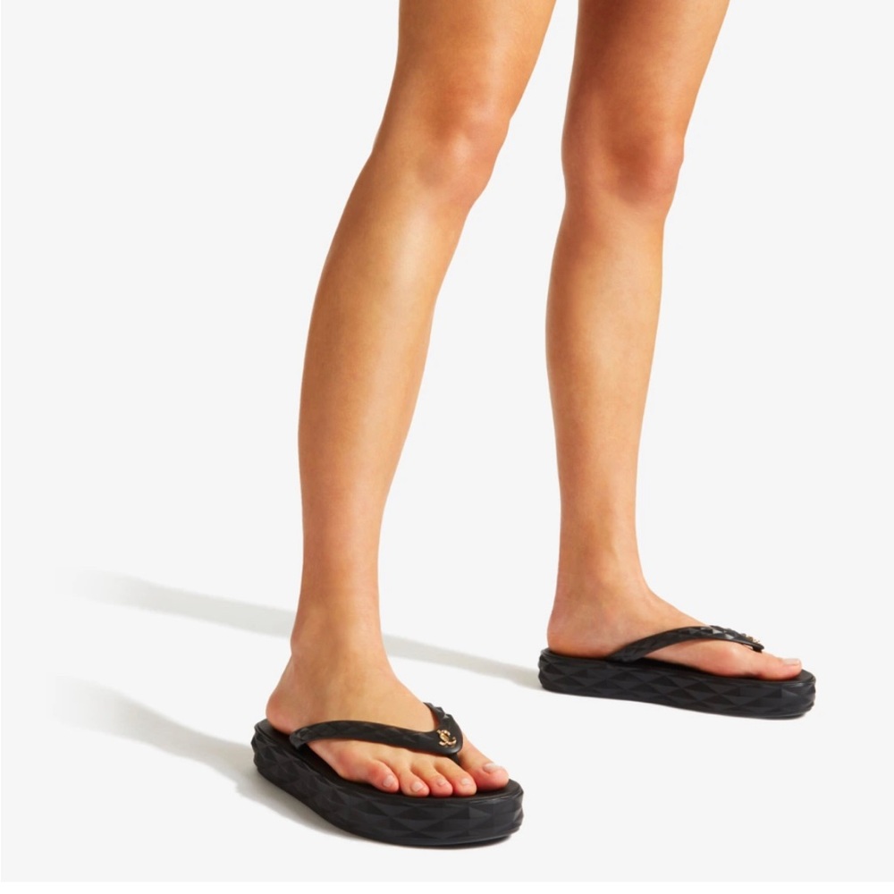 Jimmy Choo Women’s Diamond Flip-Flop Rubber Size EU 34